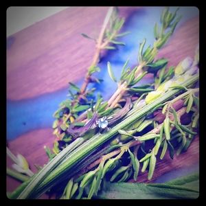 Blue Opal Simple Ring